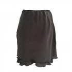 Laya, nederdel i silke, mørk grå, M/L