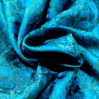 Tørklæde i vietnamesisk silke, havgrøn